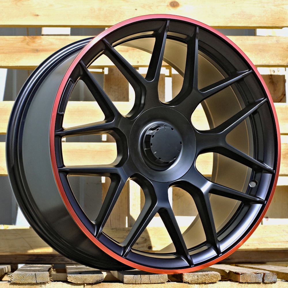 PRORACING B1258 Black Half Matt+red Lip (BLHMRL) R20 5x112.00 ET38 CB66.60 J8.5