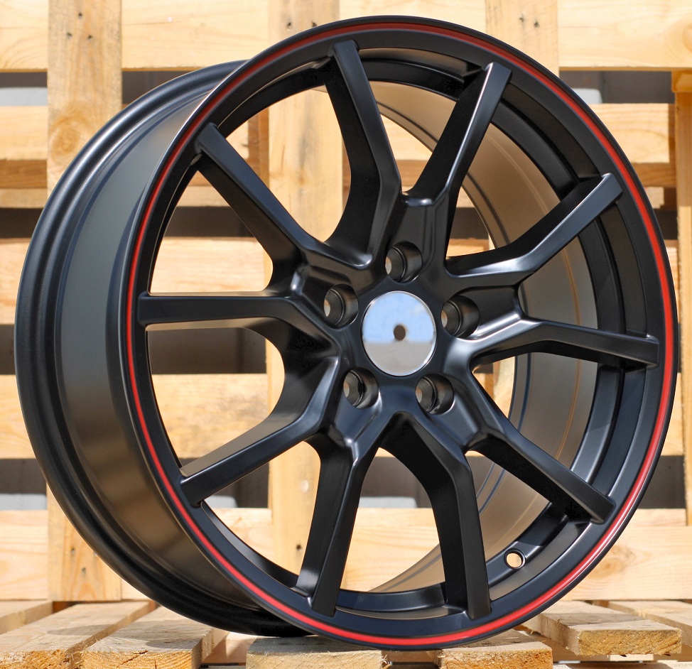 PRORACING B5253 Black Half Matt+red Lip (BLHMRL) R16 5x114.30 ET40 CB67.10 J7.0