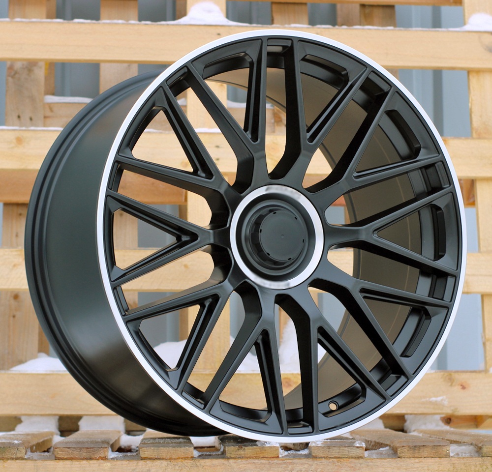 PRORACING B1766 Black Half Matt+polished Lip (BLHMPL) R22 5x112.00 ET47 CB66.60 J11.5