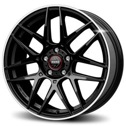 MOMO Competizione Glossy Black Polished Lip R17 5x112.00 ET35 CB79.50 J7.5
