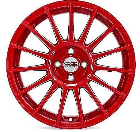 OZ RACING SUPERTURISMO LM RED WHITE LETTERING 4h R17 4x100.00 ET42 CB68.00 J7.0