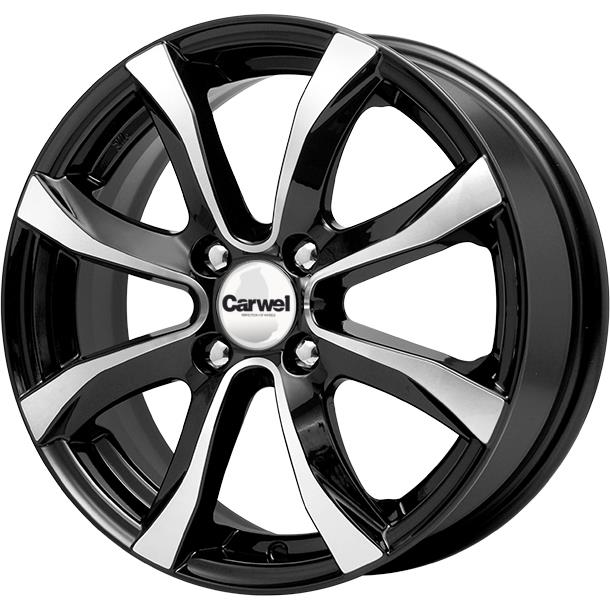 CARWEL Omicron Black Polished R15 4x114.30 ET40 CB67.10 J6.0