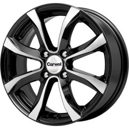 CARWEL Omicron Black Polished R15 4x114.30 ET40 CB67.10 J6.0