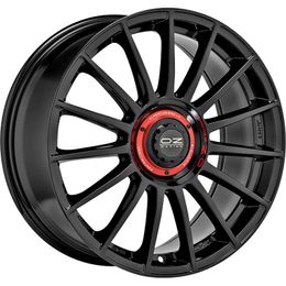 OZ RACING Superturismo Evoluzione Gloss Black + Red Lettering R18 5x112.00 ET48 CB75.00 J8.0
