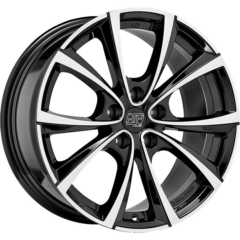 MSW 27T Gloss Black Full Polished R20 5x114.30 ET45 CB64.10 J9.5