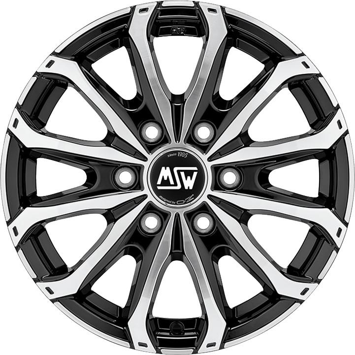 MSW 48 Van 6 Holes Gloss Black Full Polished R16 6x130.00 ET62 CB84.10 J6.5