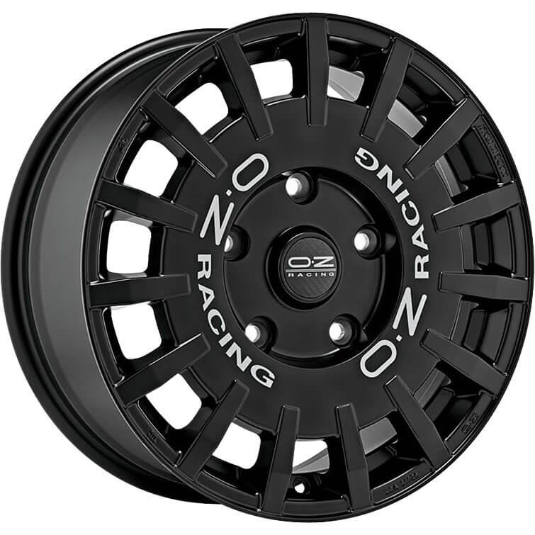 OZ RACING Rally Racing Gloss Black Silver Lettering R18 5x112.00 ET45 CB75.00 J8.0