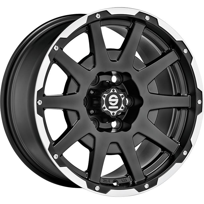 SPARCO Dakar Matt Black Lip Polished + Rivets R17 5x120.00 ET0 CB65.10 J8.5