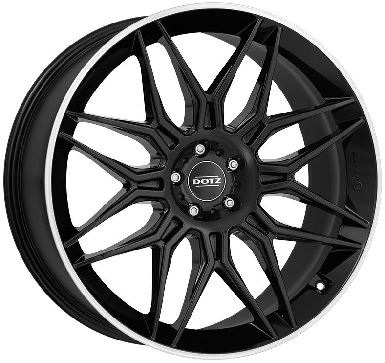 DOTZ LongBeach dark Black Polished Lip R21 5x112.00 ET43 CB66.60 J10.5