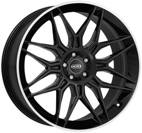 DOTZ LongBeach dark Black Polished Lip R22 5x112.00 ET40 CB70.10 J9.5
