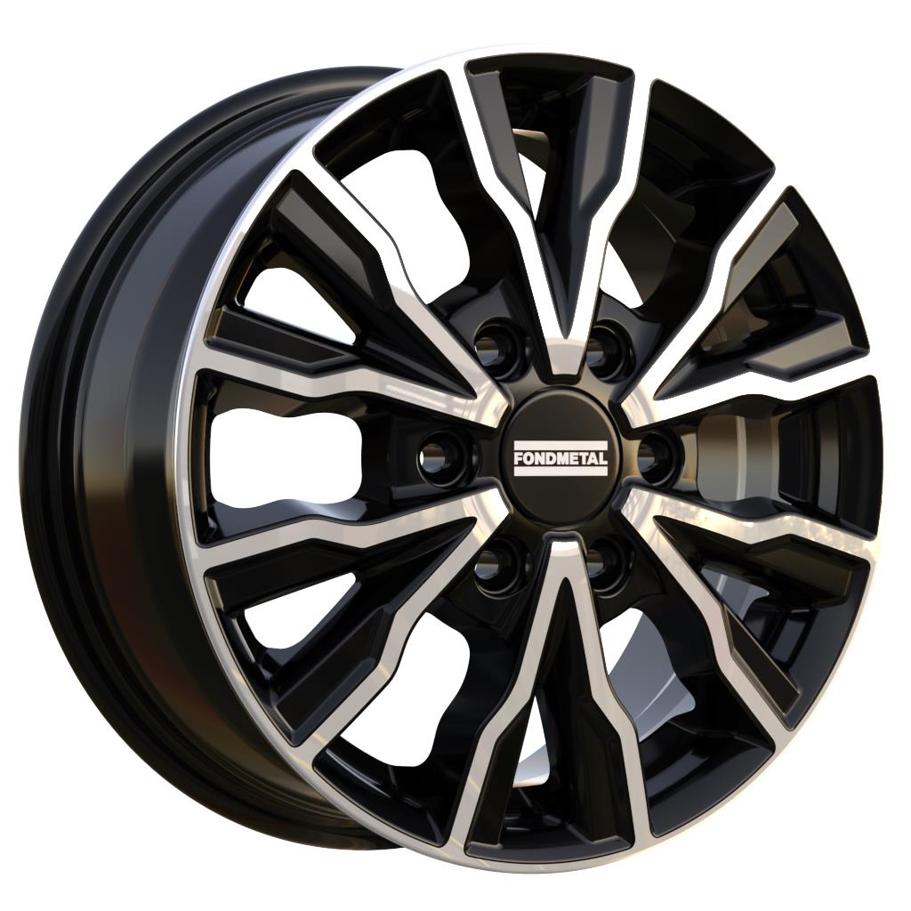FONDMETAL PRO2 Glossy Black Machined R17 6x120.00 ET48 CB74.50 J7.0