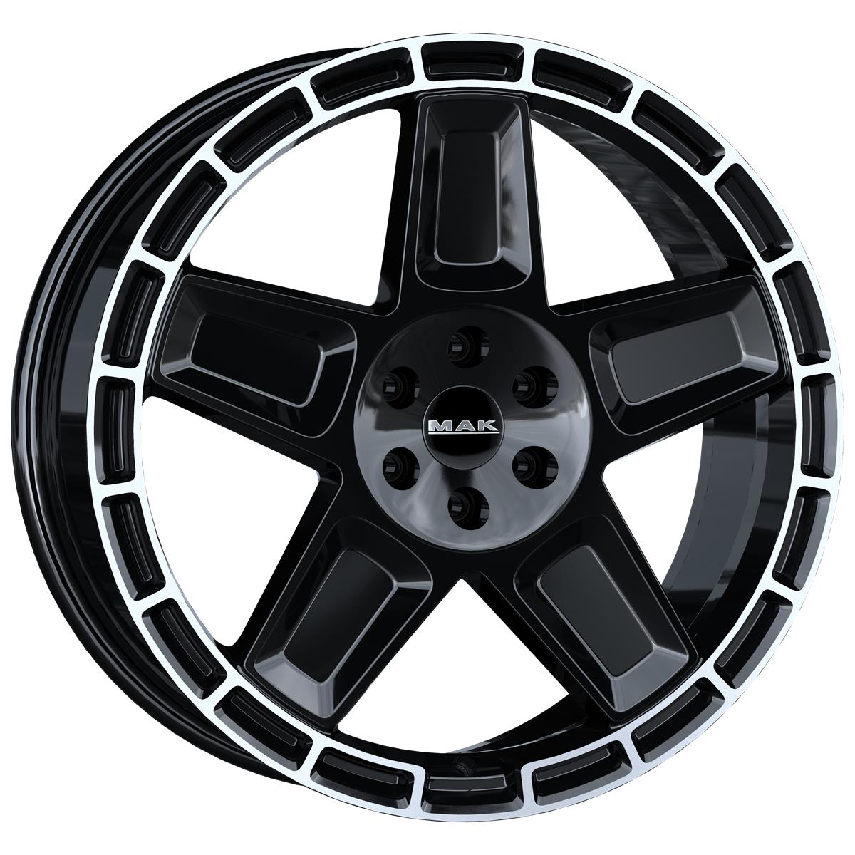 MAK Trek Gloss Black Mirror Ring R20 5x108.00 ET38 CB63.40 J9.0